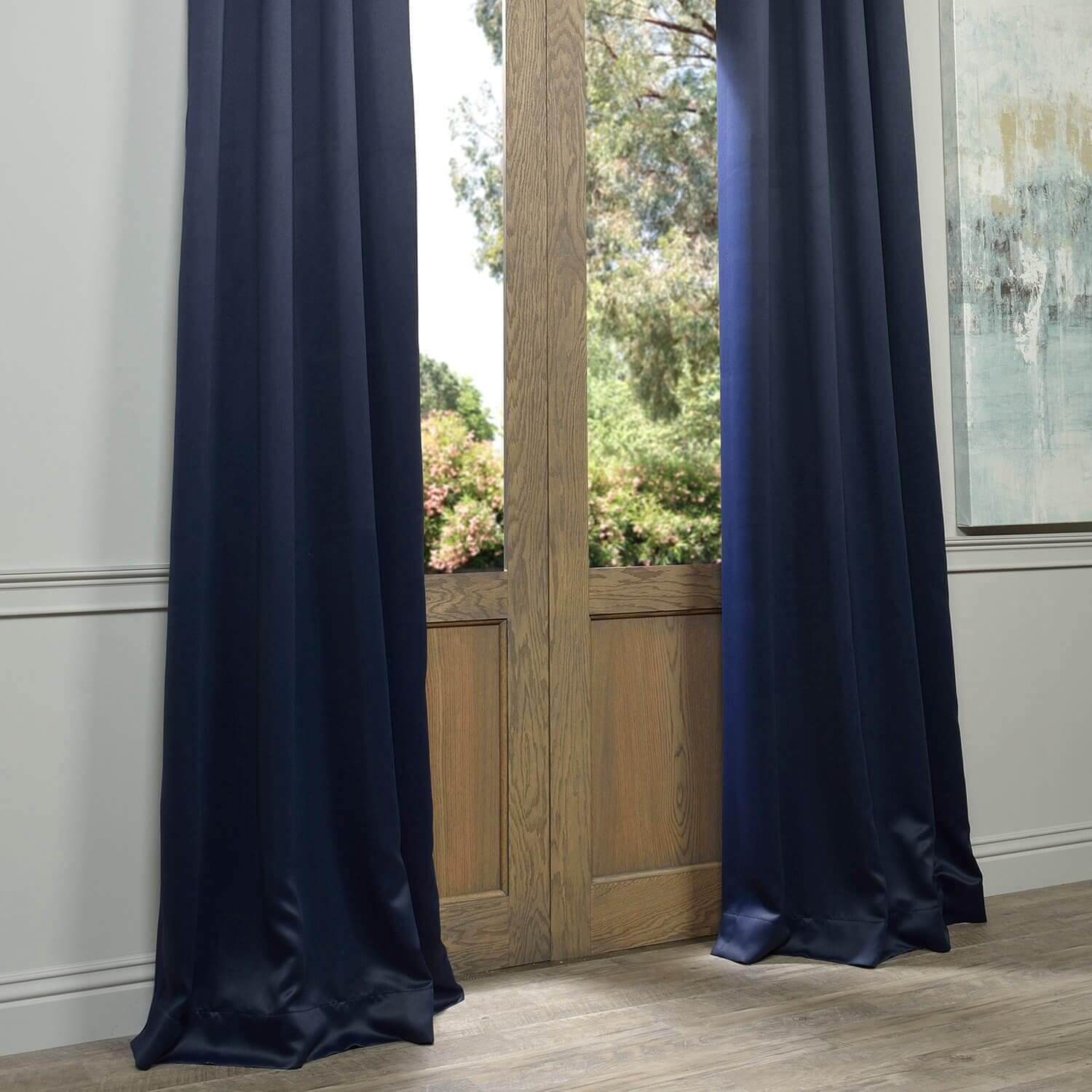 Navy Blue Blackout Curtains with Grommets - Thermal Insulated Room Darkening Drapes for Bedroom, Living Room & Home Theater