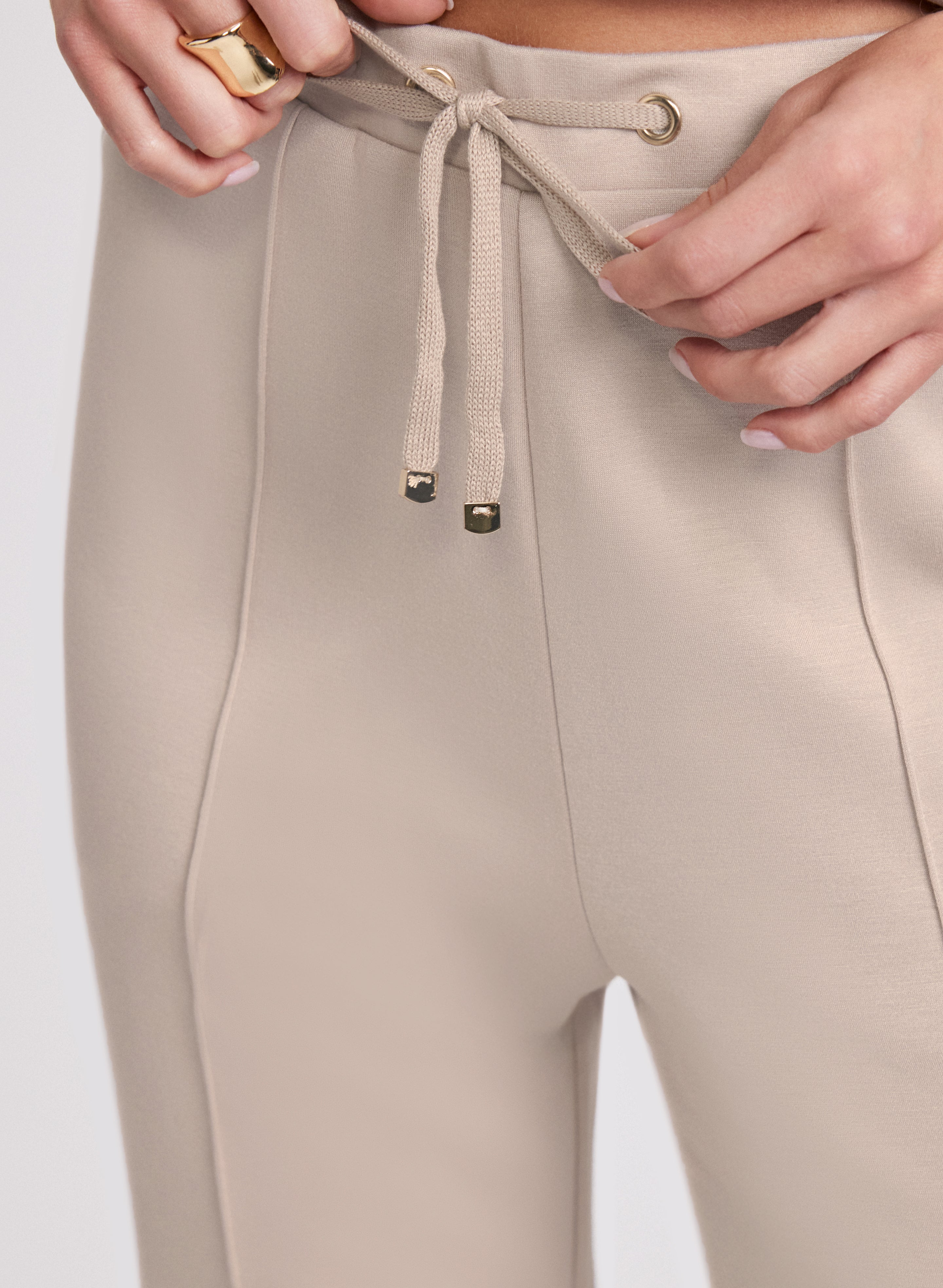 Comfortable Drawstring Scuba Pants for Women - Stretchy High Waist Yoga Lounge Pants - Perfect for Yoga, Workout, and Casual Wear