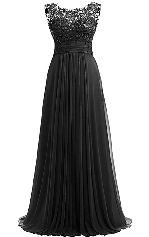 Elegant Long Beaded Chiffon Bridesmaid Dress for Women - Formal Prom Gown for Weddings, Parties & Special Occasions