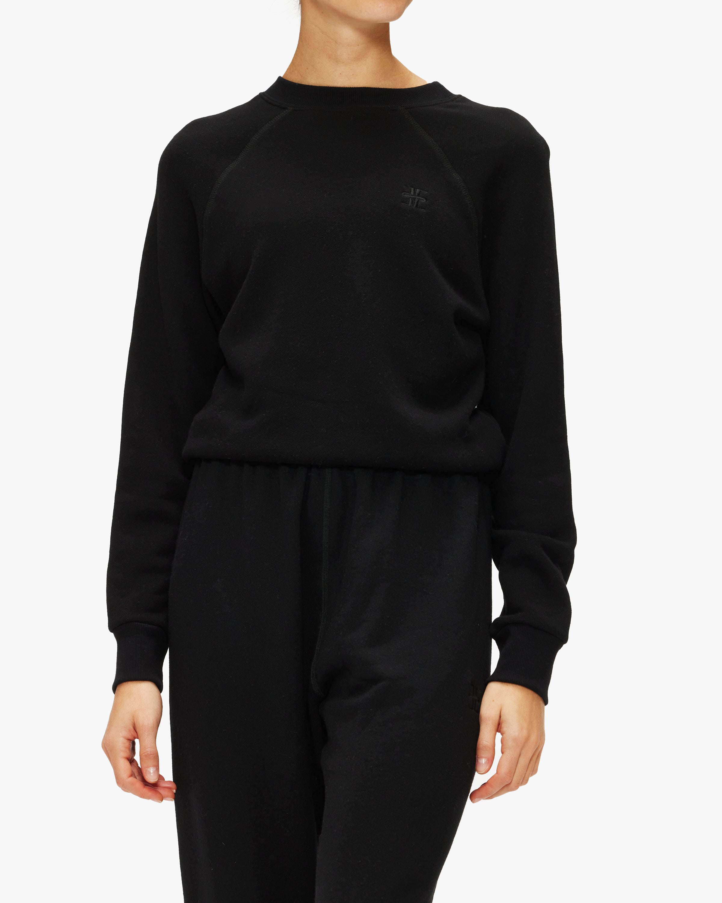 Eterne Shrunken Raglan Sweatshirt for Women - Vintage Oversized Pullover with Drop Shoulder - Perfect for Casual Wear, Street Style & Layering Outfits