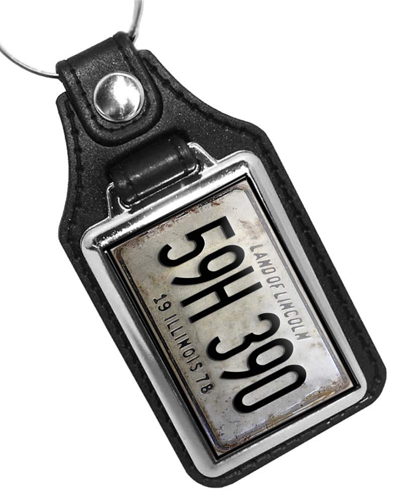 Brotherhood Halloween Michael Myers Illinois Land of Lincoln License Plate Keychain - Durable Metal Key Ring for Men & Women - Perfect for Horror Fans, Car Keys, and Halloween Costume Accessories