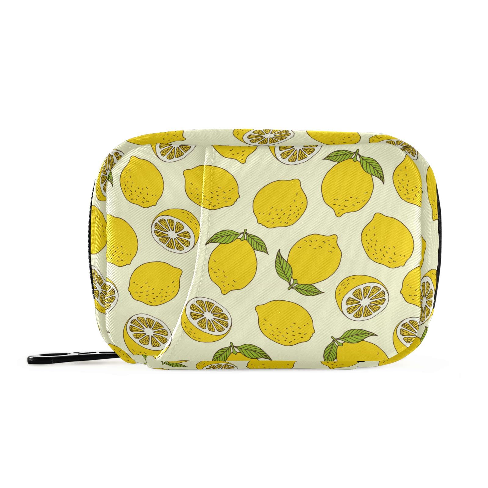 7-Day Weekly Pill Organizer Box - Portable Travel Medication Dispenser with Vitamin Holder - Compact & Cute Lemon Design - Perfect for Purse, Daily Medicine Management & On-the-Go Use