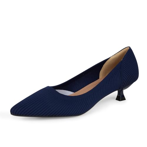Navy Kitten Heels