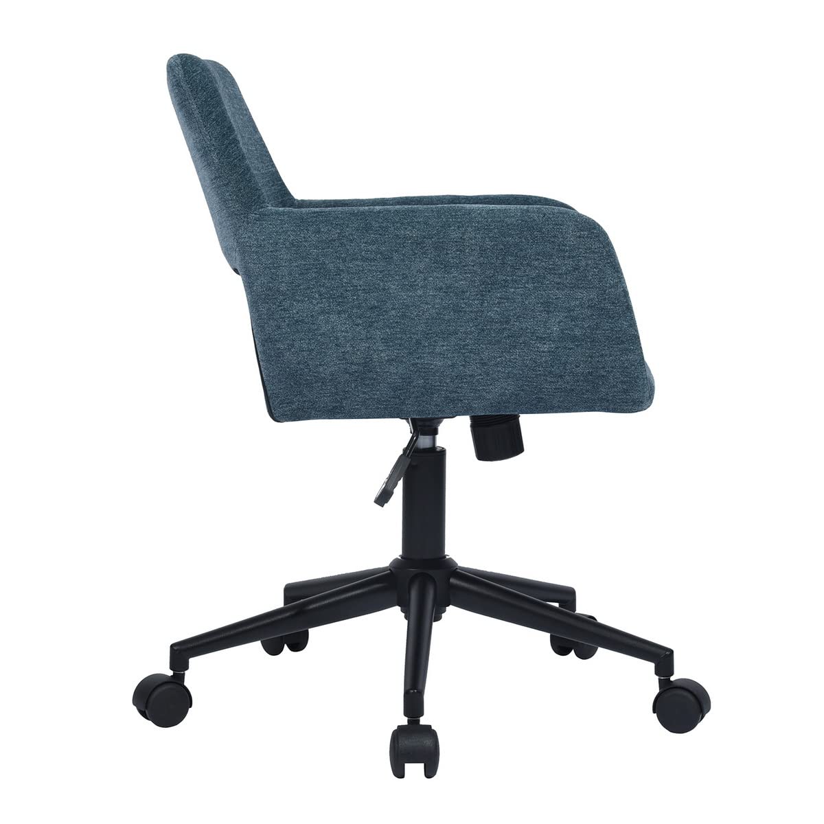 Velvet Swivel Desk Chair with Hollow Mid-Back - Upholstered Office Task Chair for Home, Living Room, Vanity & Makeup Room - Ergonomic Comfort for Work, Study & Beauty Routine