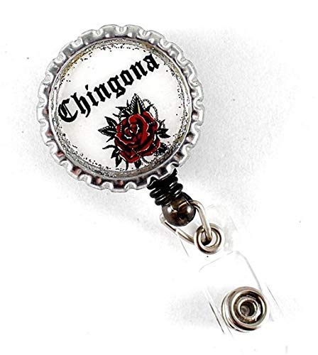Chingona Badge Reel - Stylish ID Badge Holder for Nurses, Teachers & Professionals - Perfect for Work, Conferences & Healthcare Settings