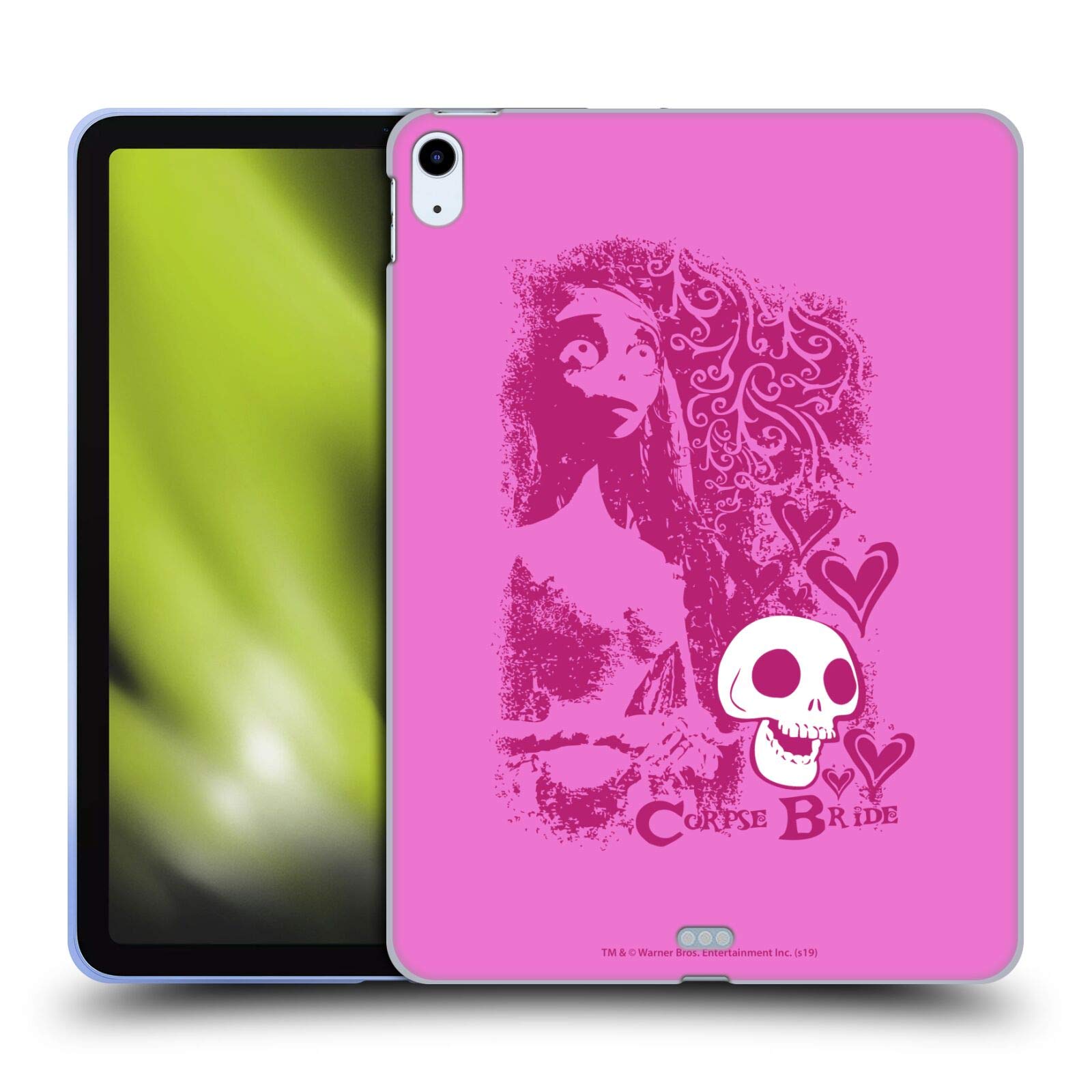 Head Case Designs Corpse Bride Pink Distressed Soft Gel Case for Apple iPad Air 2020/2022 - Officially Licensed Key Art Protective Cover for School, Work & Travel