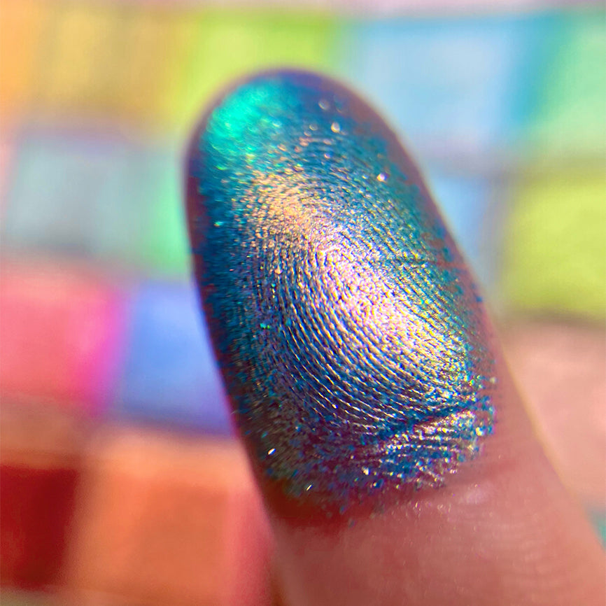Diadem Glitter Vibrant Multichrome Eyeshadow Palette - Long Lasting Pigmented Makeup for Party, Festival & Special Occasions