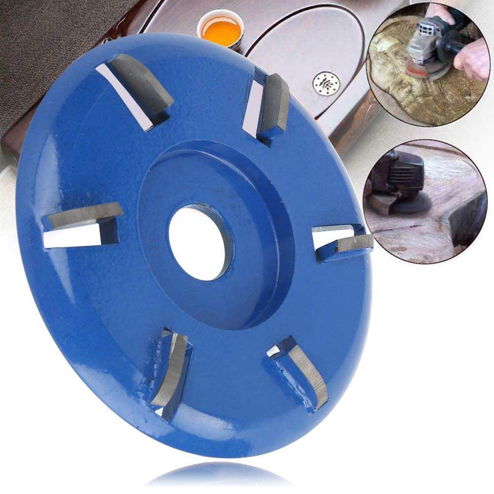 6-Teeth Steel Wood Carving Disc - Woodworking Milling Cutter for Angle Grinder, Saw Blade for Softwood Polishing (Arc Blade) | Perfect for DIY Wood Projects, Furniture Making & Craft Carving