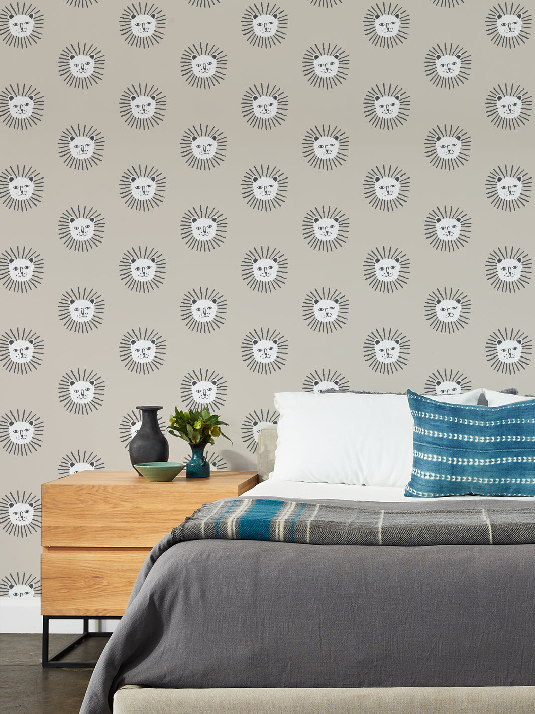 Lion's Mane Mushroom Wallpaper - Premium Peel & Stick Taupe Wallpaper for Home Decor | Perfect for Living Room, Bedroom, and Office Spaces