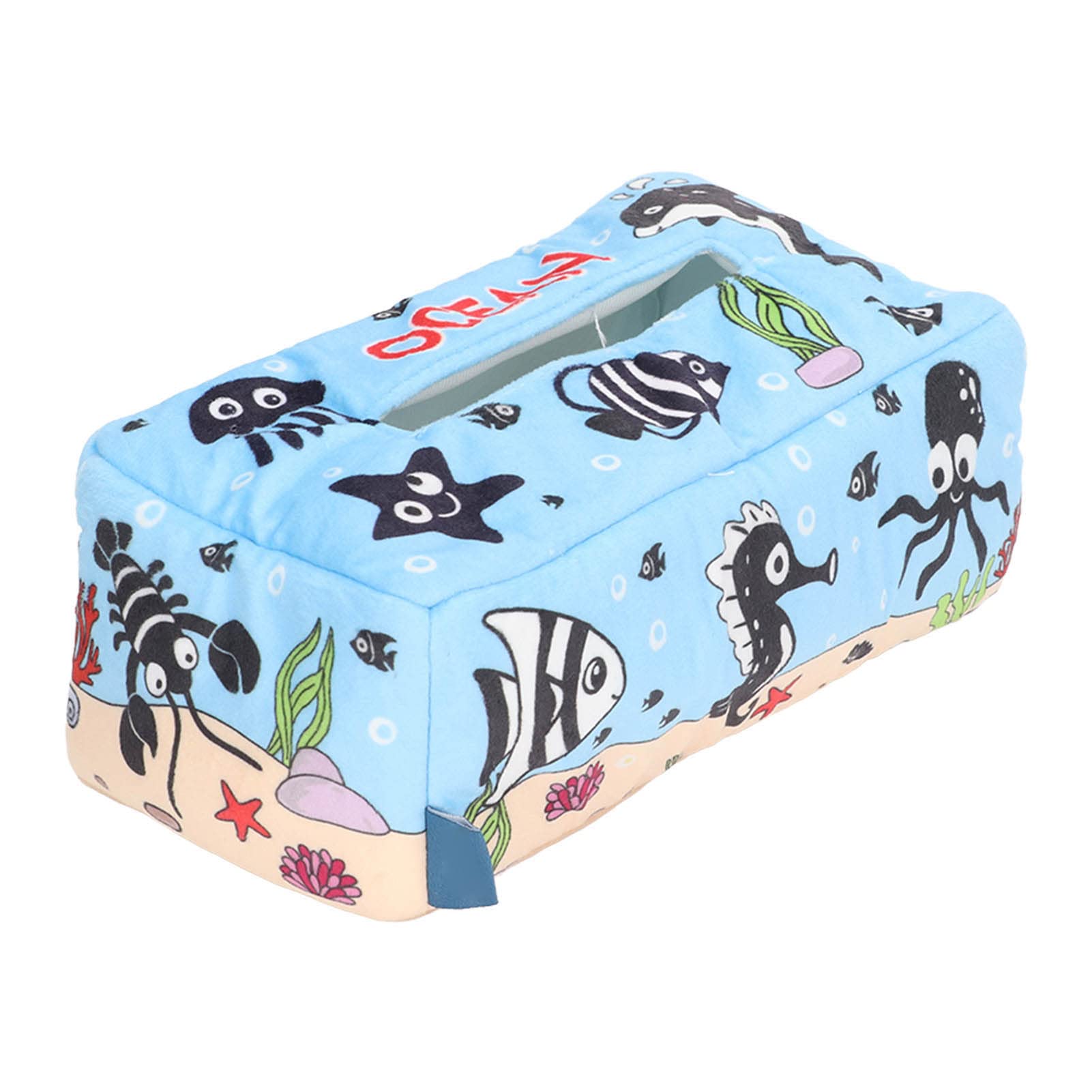 Soft Stuffed Baby Tissue Box Toy - Cartoon Pattern Crinkle Paper Sensory Toy for Infants | Perfect for Playtime, Learning & Birthday Gifts
