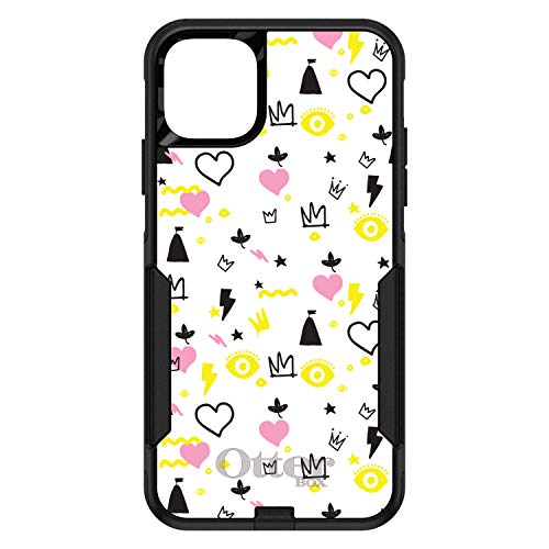 Girl Power - Crown Hearts Castle Pink Yellow On Black Case