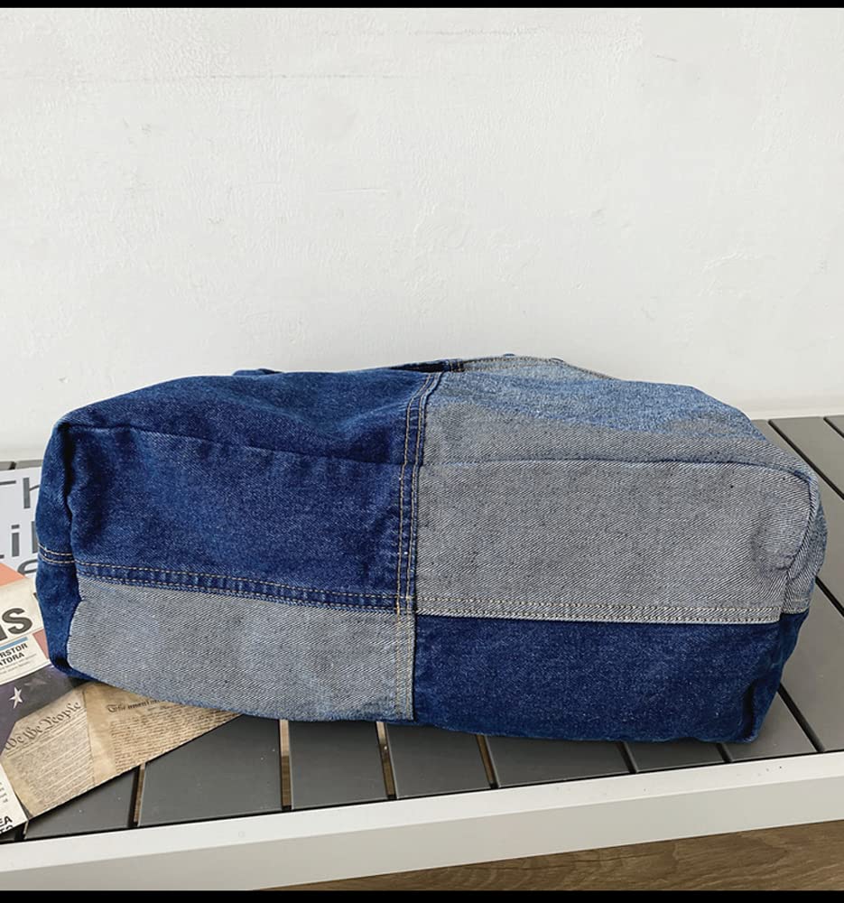 Stylish Denim Canvas Crossbody Shoulder Bag for Women - Single Color Handbag Purse Tote - Perfect for Casual Outings, Travel & Everyday Use