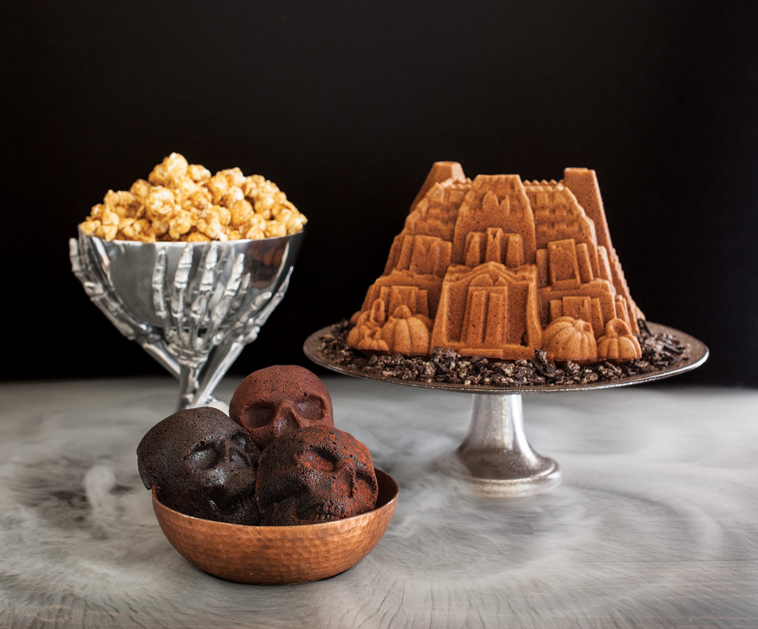 Nordic Ware Haunted Manor Bundt Pan - Halloween Cake Mold for Spooky Baking | Perfect for Halloween Parties, Themed Desserts, and Seasonal Treats