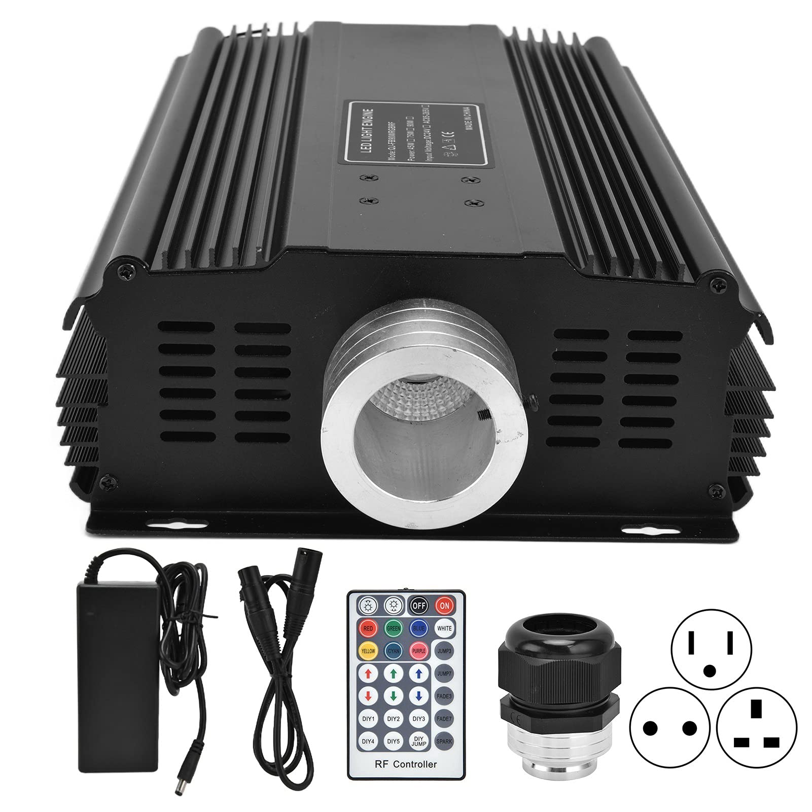 Haofy 90W LED Fiber Optic Lamp Kit - RGB+W Fiber Optic Light with 28-Key Remote Control, 1500LM Brightness for Home Theater, Party & Decoration (US Stock)