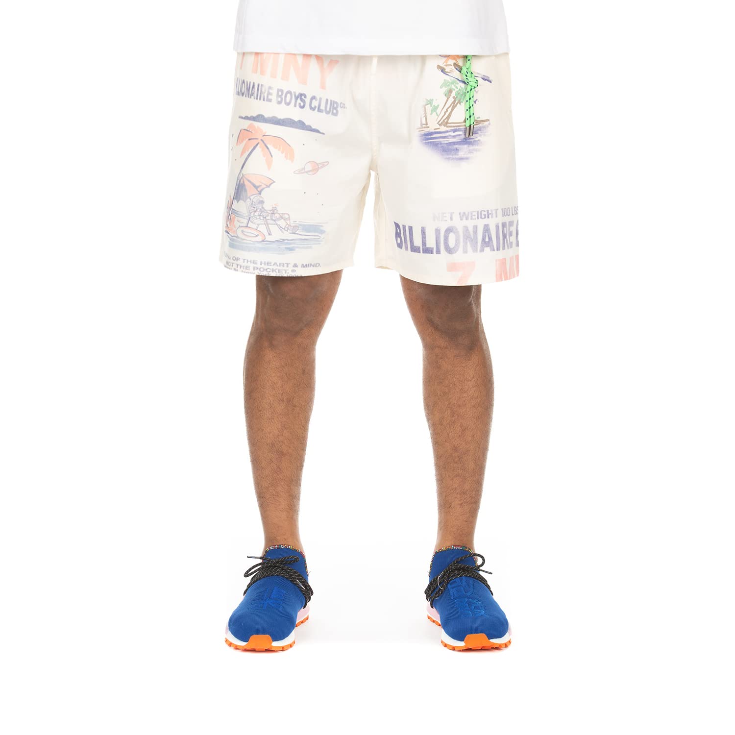 Billionaire Boys Club Men's BB 7MNY Screen Printed Shorts - Classic Streetwear Fashion for Summer Outfits & Casual Wear