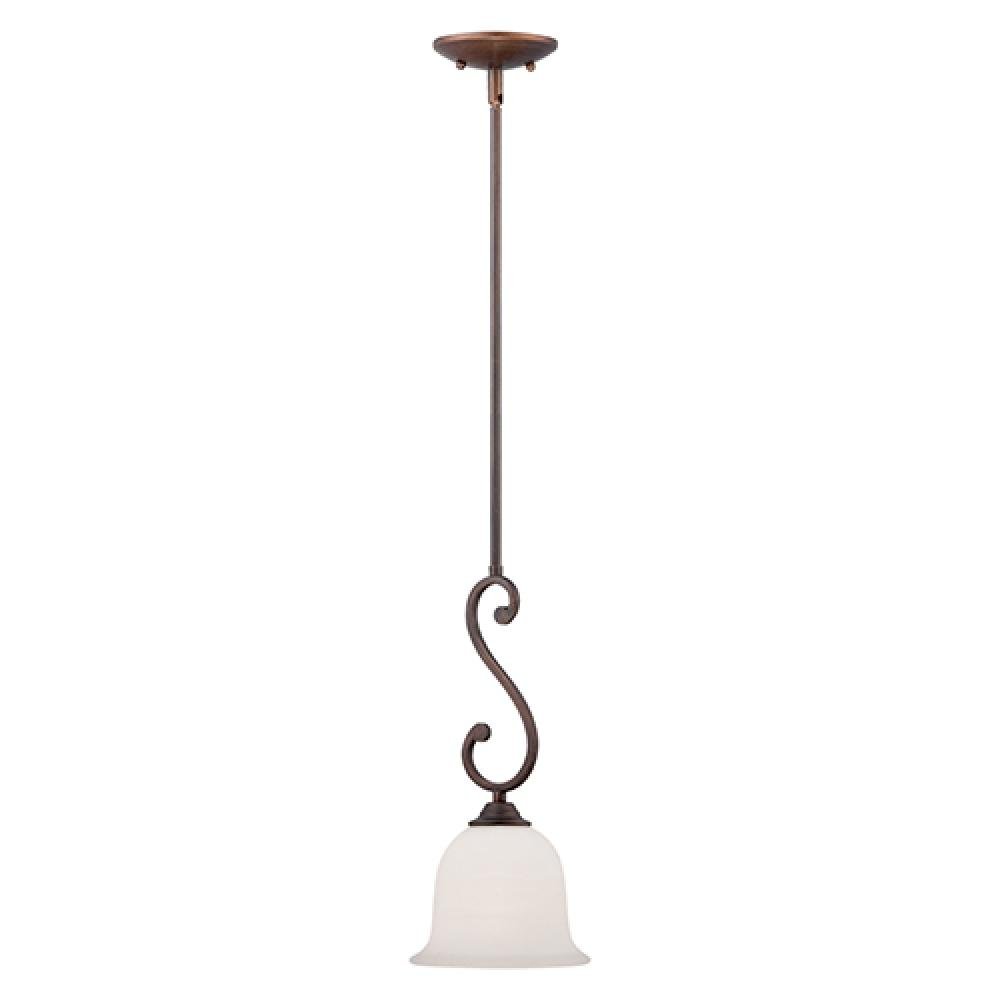 Millennium 1581-RBZ Mini Pendant Light Fixture - Bronze/Dark Finish - Modern Small Ceiling Light for Kitchen Island, Dining Room & Bedroom