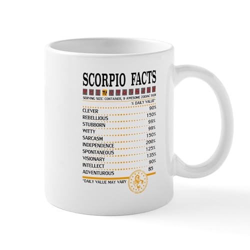 White - Scorpio Facts Zodiac Mugs