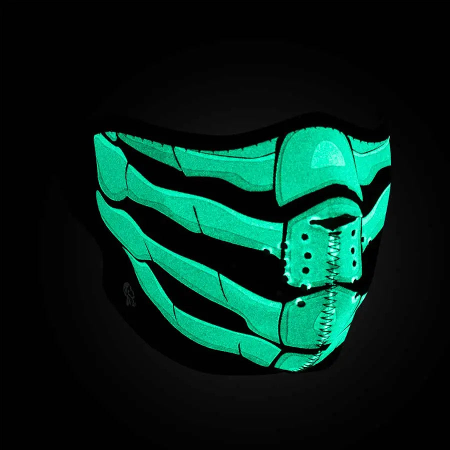 ZANheadgear Half Face Neoprene Mask - Breathable & Glow in The Dark for Night Running, Cycling, Motorcycle Riding & Outdoor Sports