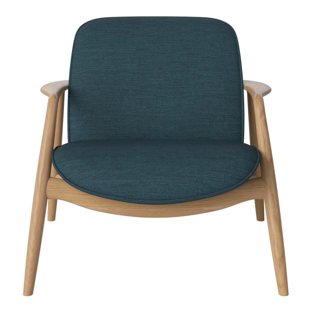 Bowie Lounge Chair - Modern Accent Chair for Living Room, Bedroom & Office - Comfortable Upholstered Armchair with Wooden Legs - Perfect for Relaxing, Reading & Lounging