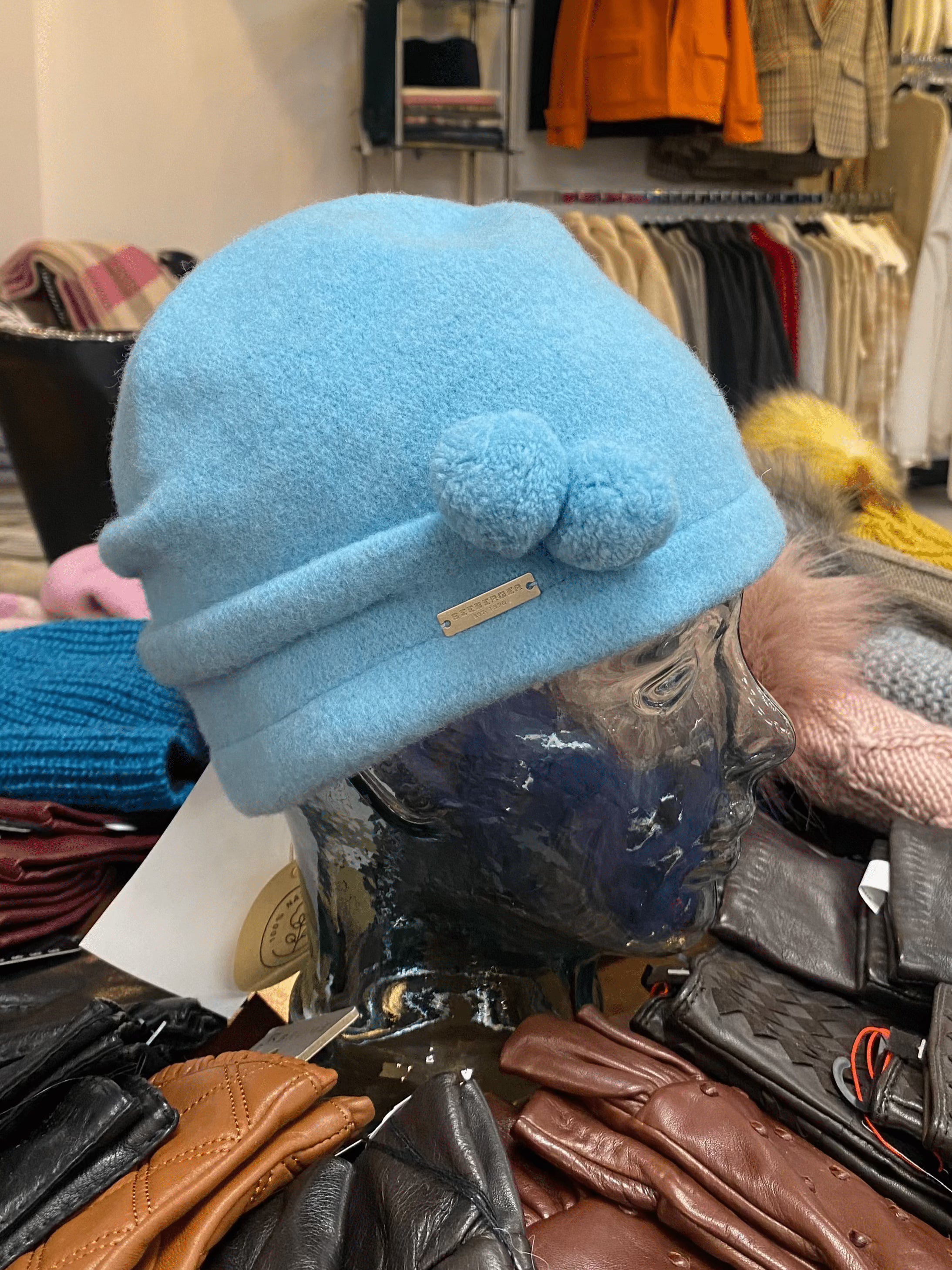 Baby Blue W/ Pom Pom