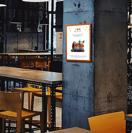8.5x14 Wooden Poster Display Swing Frames - Durable Wood Frame for Art, Photos, and Signage - Perfect for Home Decor, Office Displays, and Retail Signage
