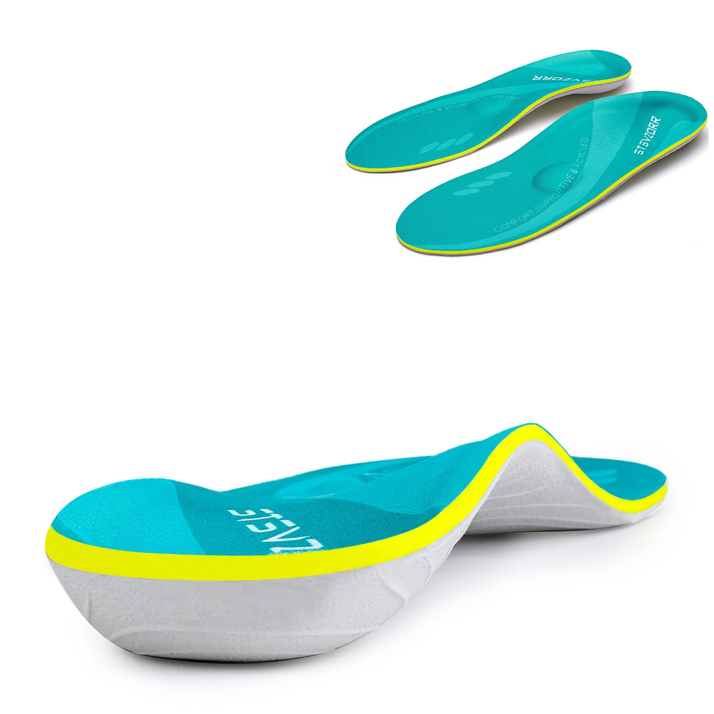 Plantar Fasciitis Arch Support Insoles for Flat Feet - Orthotic Inserts for Foot Pain Relief - Men & Women Sports Shoes - Perfect for Running, Walking & Standing All Day