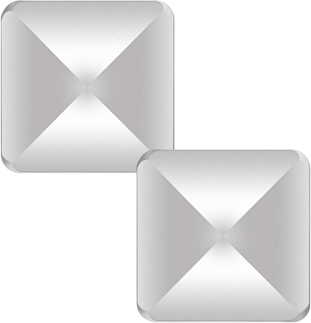 Metal Fidget Spinner Toy - 2 Pack Silver Desk Stress Relief & Finger Decompression Toy for Office, Home & Travel - Fun Rotary Spinning Gadget for Adults & Kids to Reduce Anxiety & Improve Focus