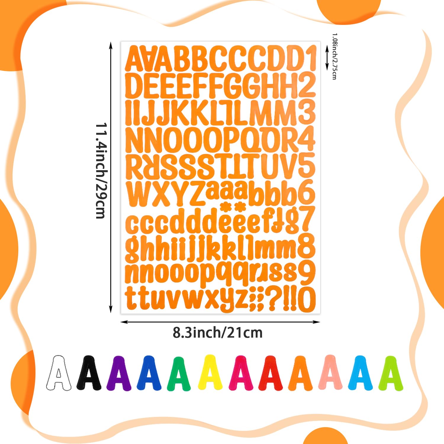 LOKIPA 1512 Alphabet Letter Stickers - 12 Sheets Vinyl Decals for Signs, Notebooks, Scrapbooking, Classroom & Door Decor - Perfect for DIY Crafts, School Projects & Home Organization