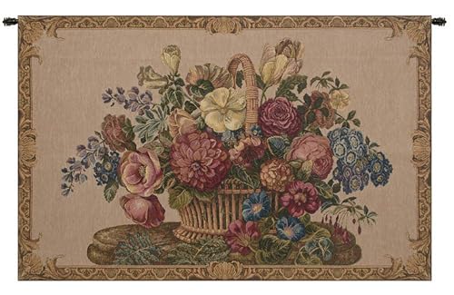 Flower Basket With Cream Chenille