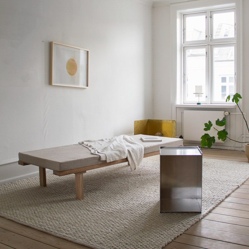 FRAMA Rivet Box Table - Modern Industrial Side Table with Metal Rivet Design for Living Room, Bedroom & Office Decor
