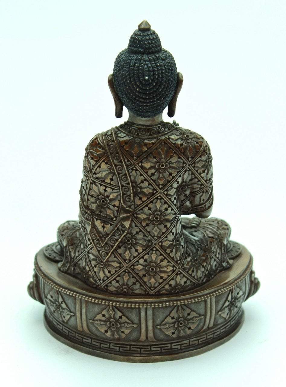 Amoghshiddhi 9 Inch Bronze Statue - Handcrafted Buddhist Deity Sculpture for Home Altar, Meditation Room & Spiritual Decor