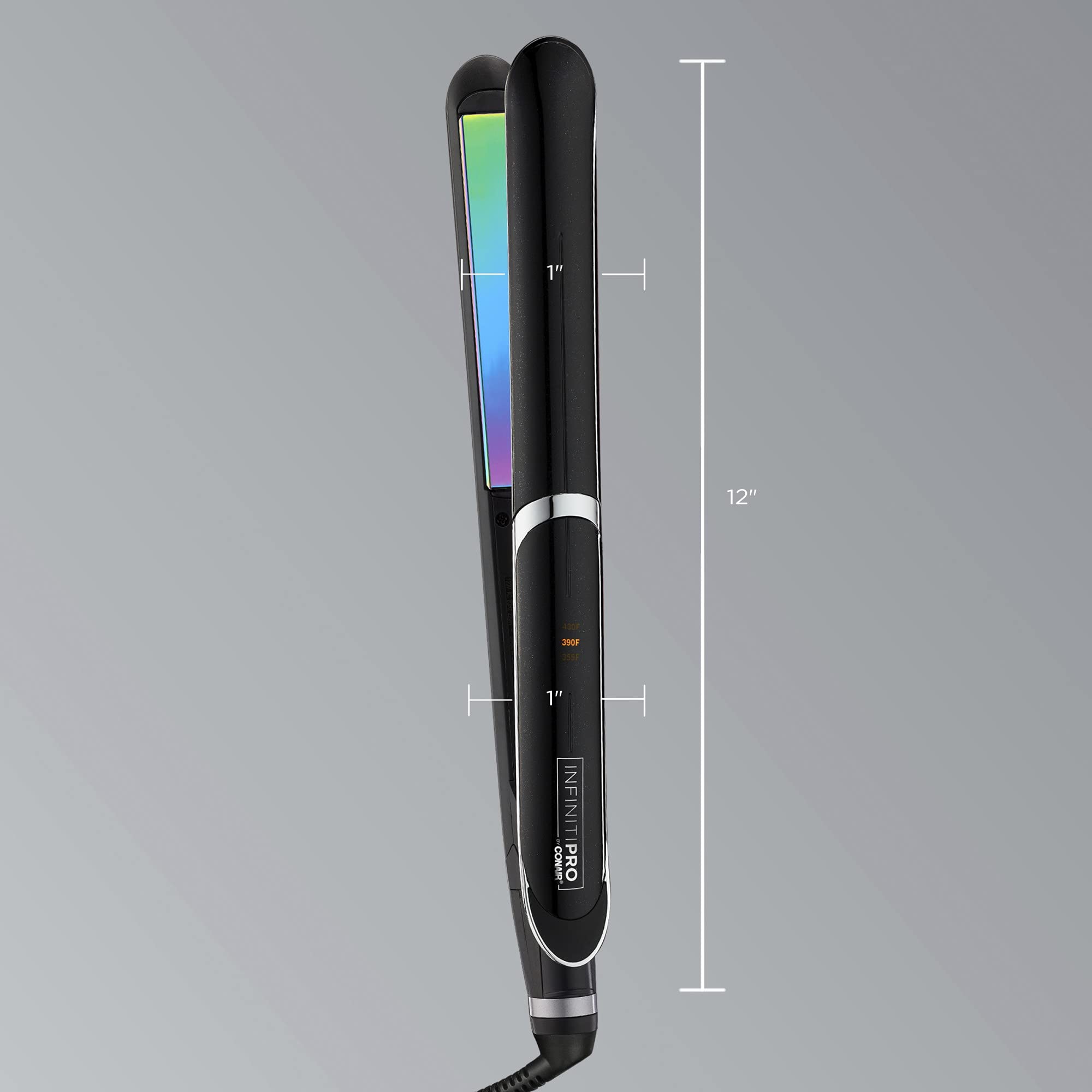Rainbow Titanium Flat Iron 1 Inch - Professional Hair Straightener for Smooth & Shiny Hair - Perfect for Home, Salon & Travel Use