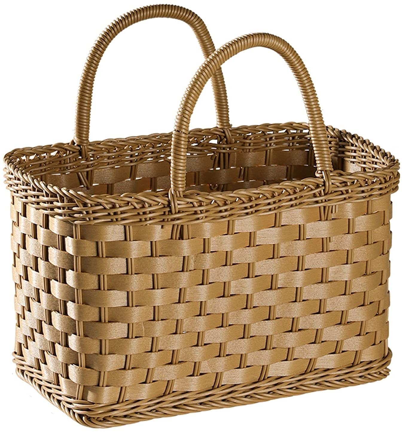 WKLIANGYUANPING Handwoven Seagrass Storage Baskets - Eco-Friendly Rattan Wicker Shopping Basket for Picnic, Fruits, Bread & Home Organization | Large Capacity Multipurpose Basket for Kitchen, Bathroom & Outdoor Use