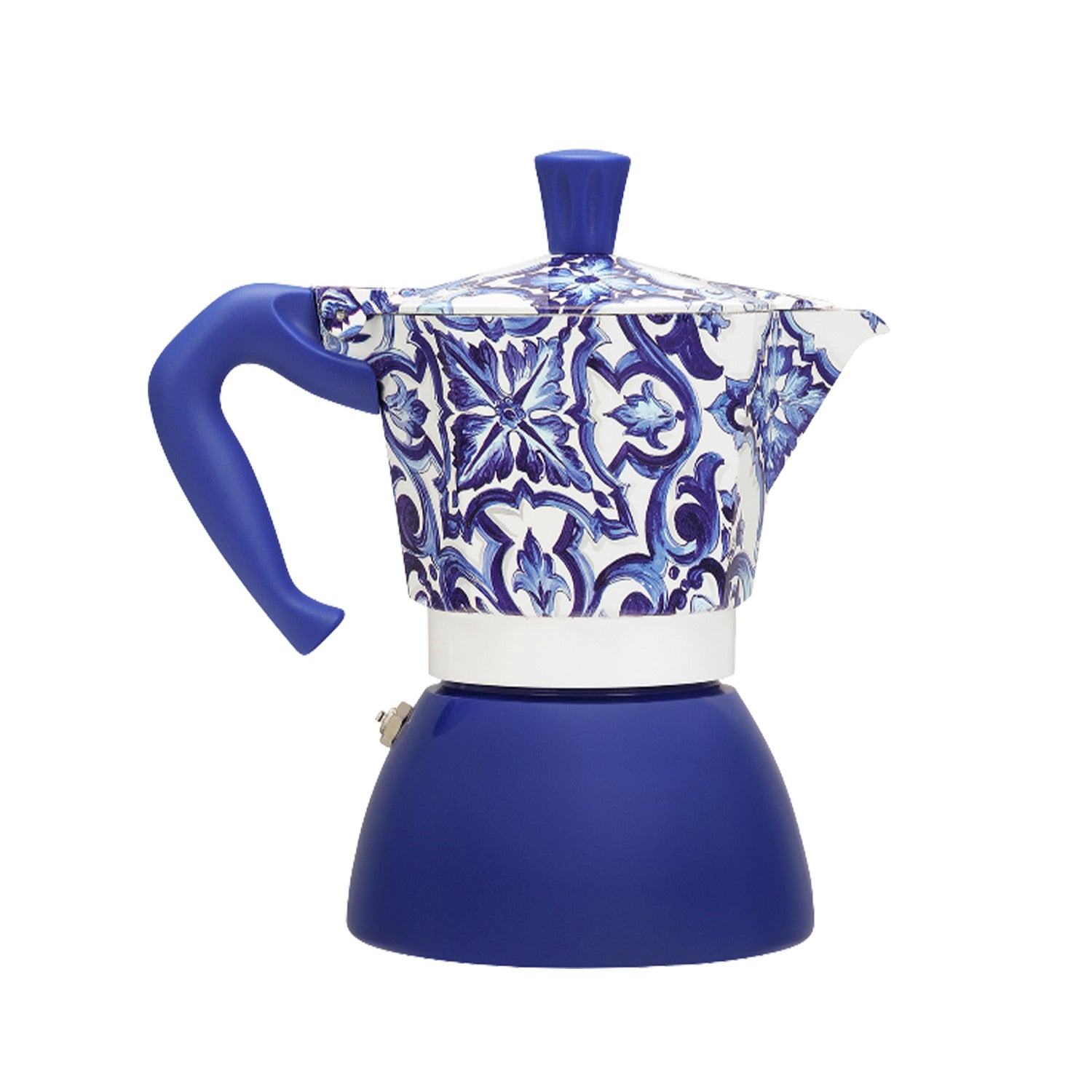 Bialetti Dolce&Gabbana Moka Induction 6 Cup Stovetop Espresso Maker, Mediterranean Blue - Perfect for Home, Office & Italian Coffee Lovers