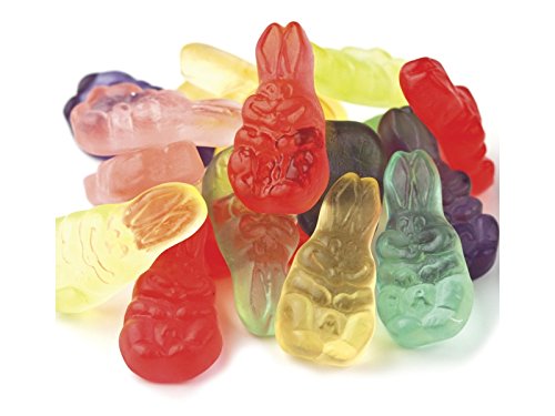 Bulk Gummy Candy - 1 Pound Assorted Fruit Flavored Gummi Bunnies | Perfect for Easter Treats, Party Favors & Snacks