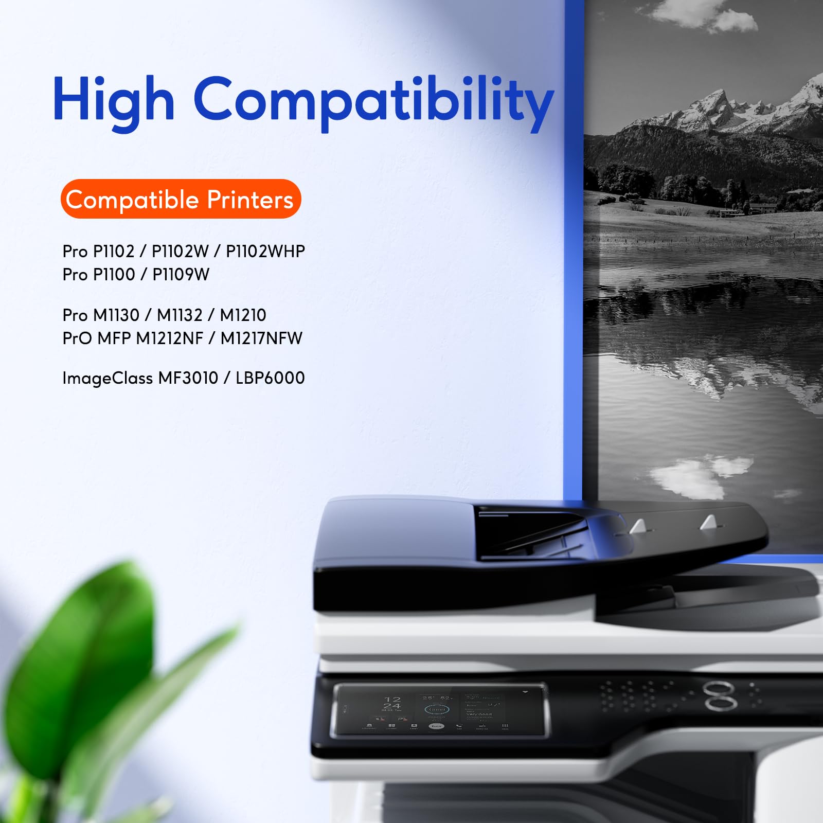 HP 85A CE285A Compatible Toner Cartridge (4-Pack, Black) - Works with HP LaserJet Pro P1102W, P1109W, M1212, M1212NF, M1217NFW Printers - Ideal for Home & Office Printing Needs