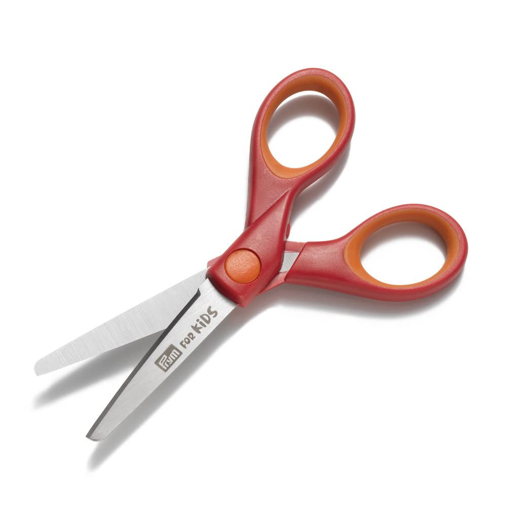 Prym Sewing Scissors - Blue & Red Fabric Cutting Shears for Dressmaking, Quilting & Crafting | Sharp Stainless Steel Blades | Comfort Grip Handles | Ideal for Tailoring, DIY Projects & Home Sewing