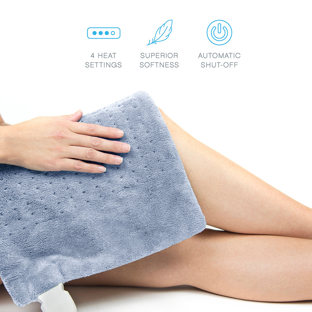 PureRelief Deluxe Heating Pad for Back Pain Relief - Electric Heating Pad with Auto Shut-Off, 6 Heat Settings - Perfect for Muscle Pain, Cramps & Arthritis at Home or Office