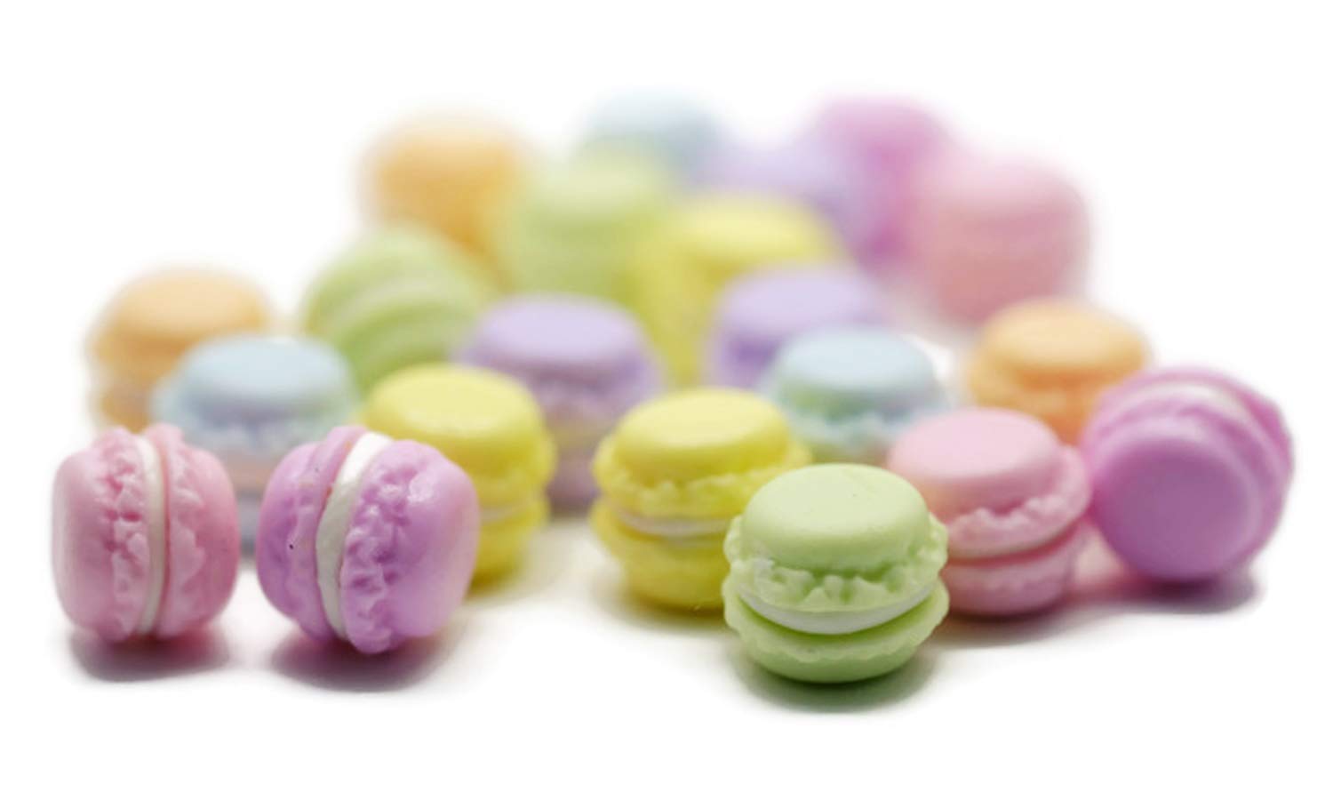 21 Pcs French Macaron Miniature Dollhouse Food - Tiny Bakery Decor for Doll Kitchens, Tea Parties & DIY Miniature Scenes