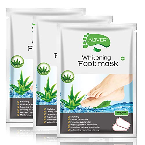 3 Pack Natural Foot Peel Mask - Exfoliating Treatment for Cracked Heels, Calluses & Dead Skin | Baby Soft Feet Care | Perfect for Pedicures, Spa Days & At-Home Foot Care
