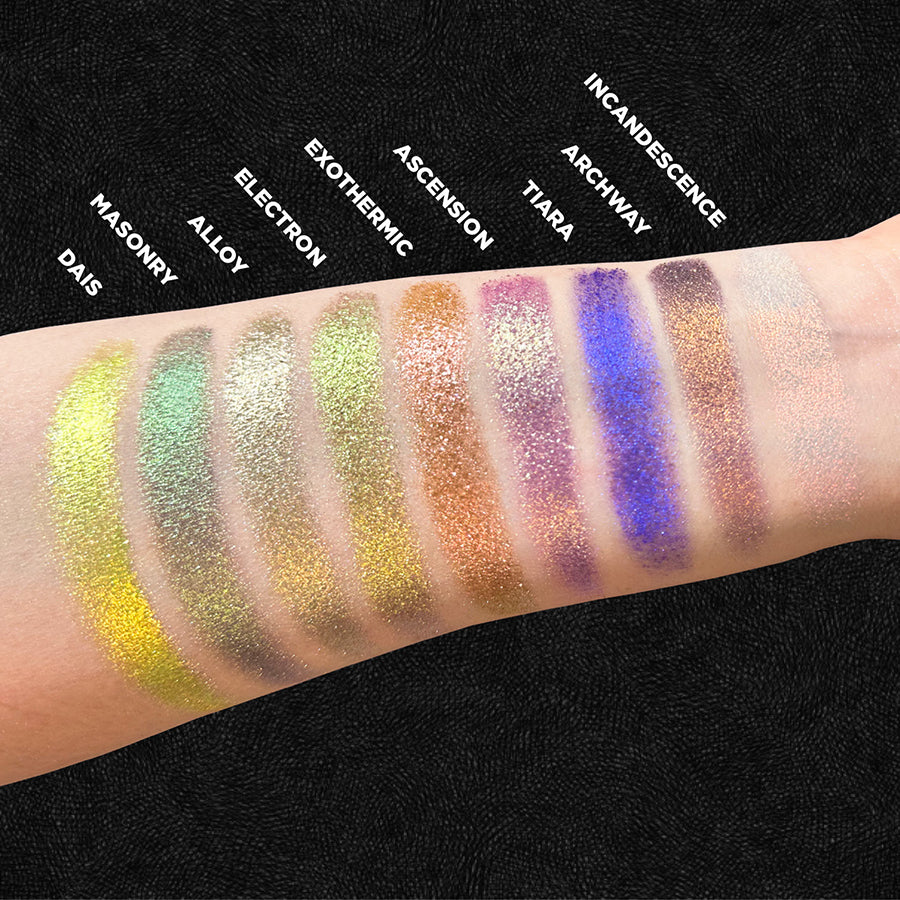 Dais Glitter Vibrant Multichrome Eyeshadow Palette - Long Lasting Pigmented Makeup for Party, Night Out & Special Occasions