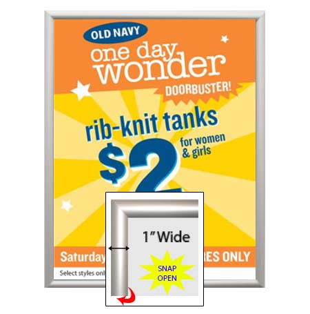 Economy SLIM Poster Frame 11x17 - Snap Frame with Fast Change 1