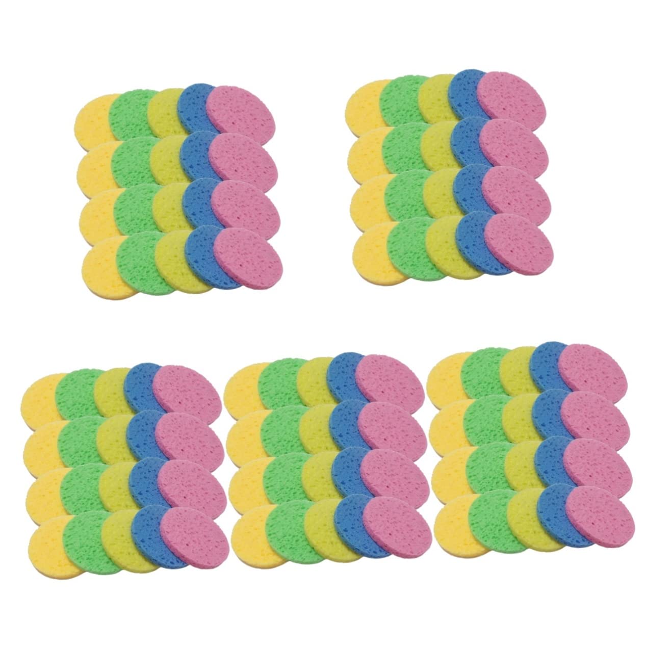 Abaodam 150 Pcs Makeup Sponges - Wood Pulp Cotton Rounds for Face Cleansing & Makeup Removal | Compressed Cosmetic Puffs for Travel, Salon, and Daily Beauty Routine