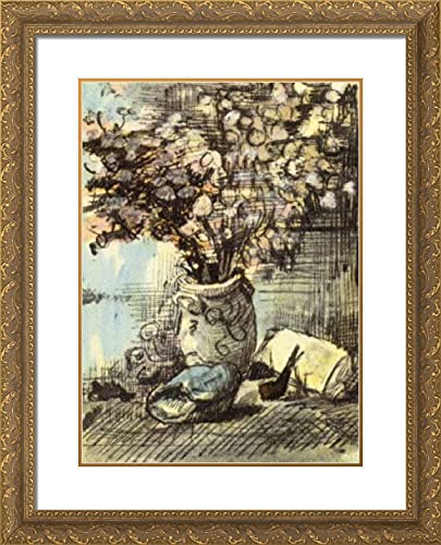 Gold Ornate Wood Frame with Double Matting