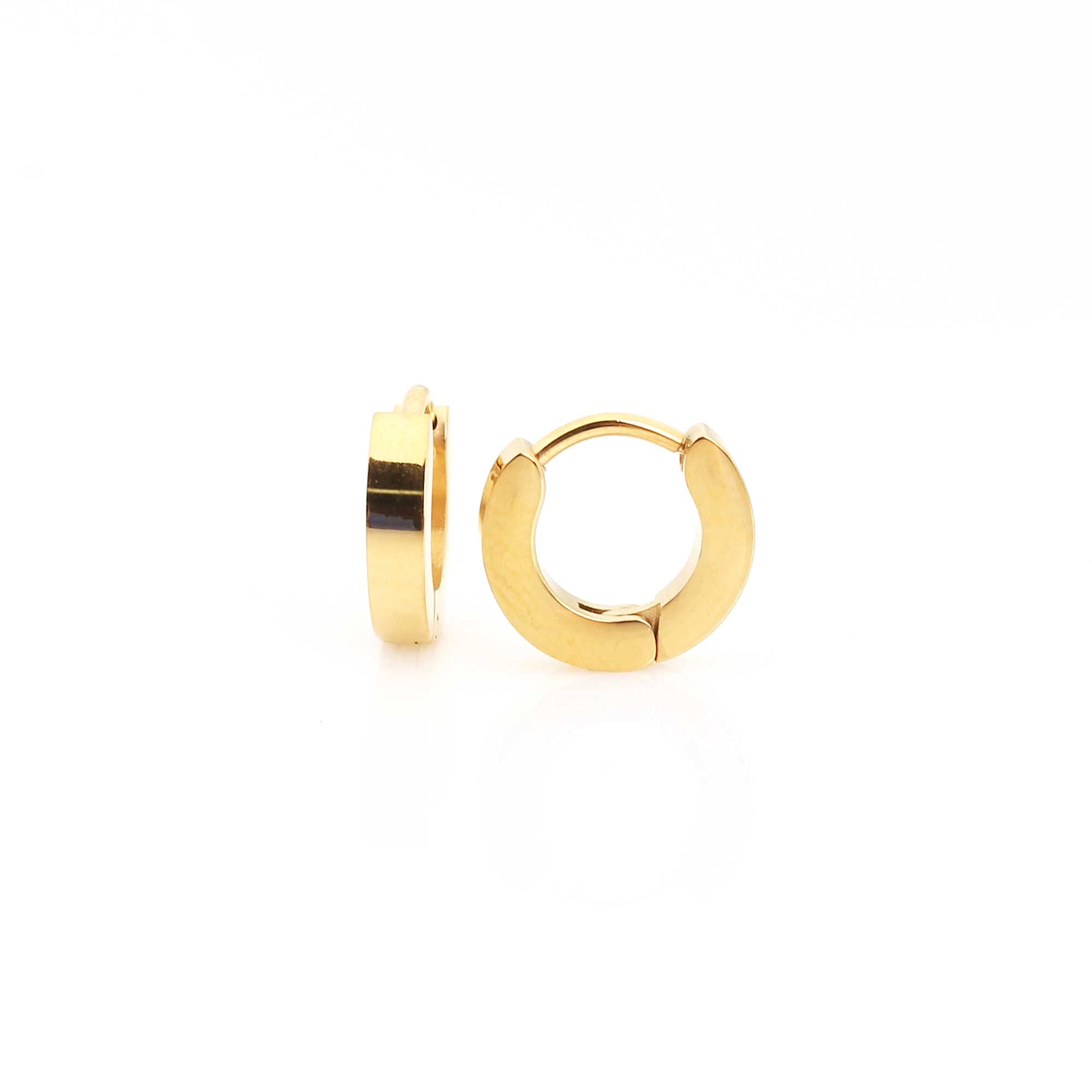 Minimalist Huggie Hoop Earrings - Tiny Angled Round Huggie Earrings for Cartilage - 1 Pair - Perfect for Everyday Wear & Stacking