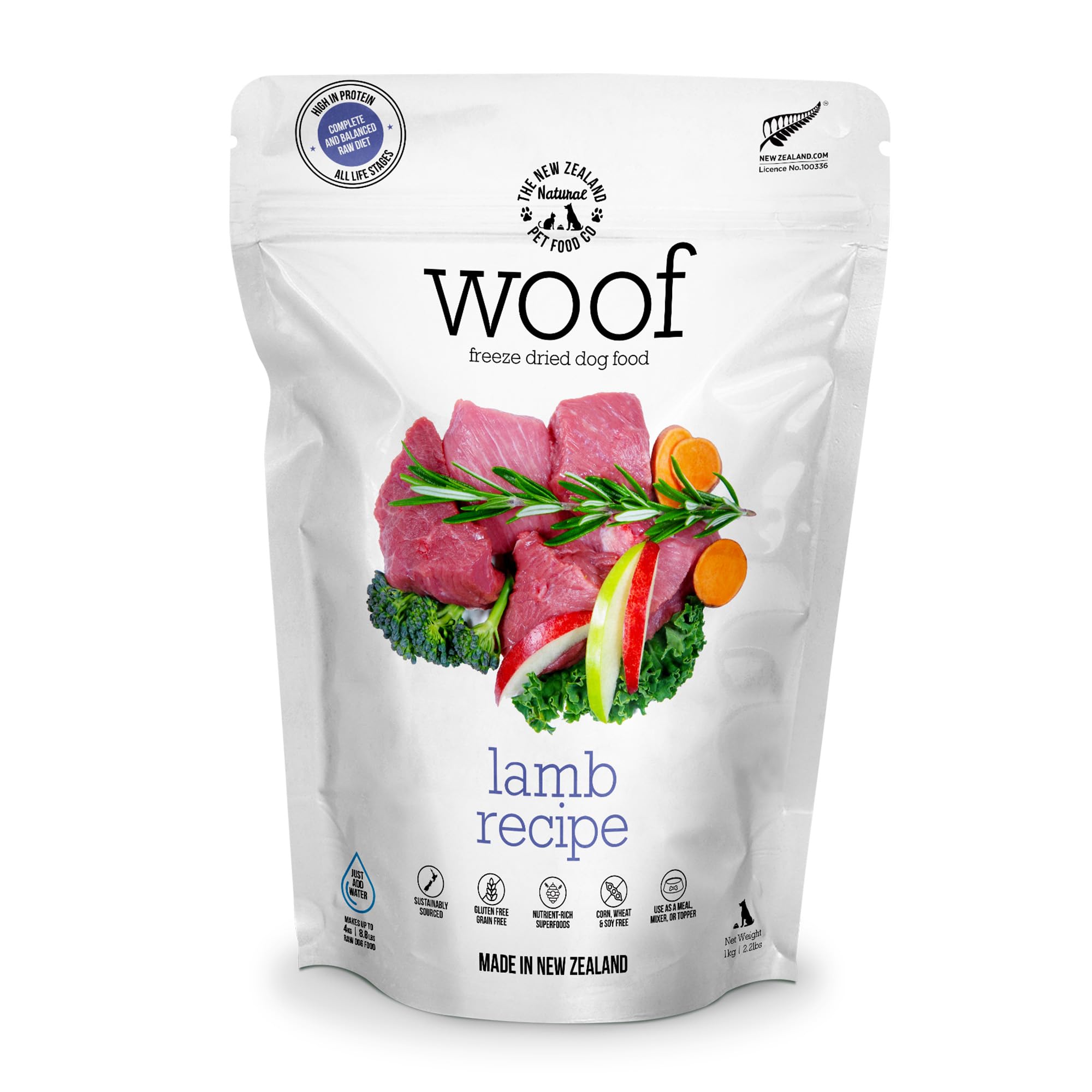 Premium Freeze Dried Dog Food - High Protein Lamb Recipe for Training Treats & Meals | Natural Dog Food Topper for Kibble (2.2 lb) | Perfect for Active Dogs, Puppy Training & Senior Dog Nutrition