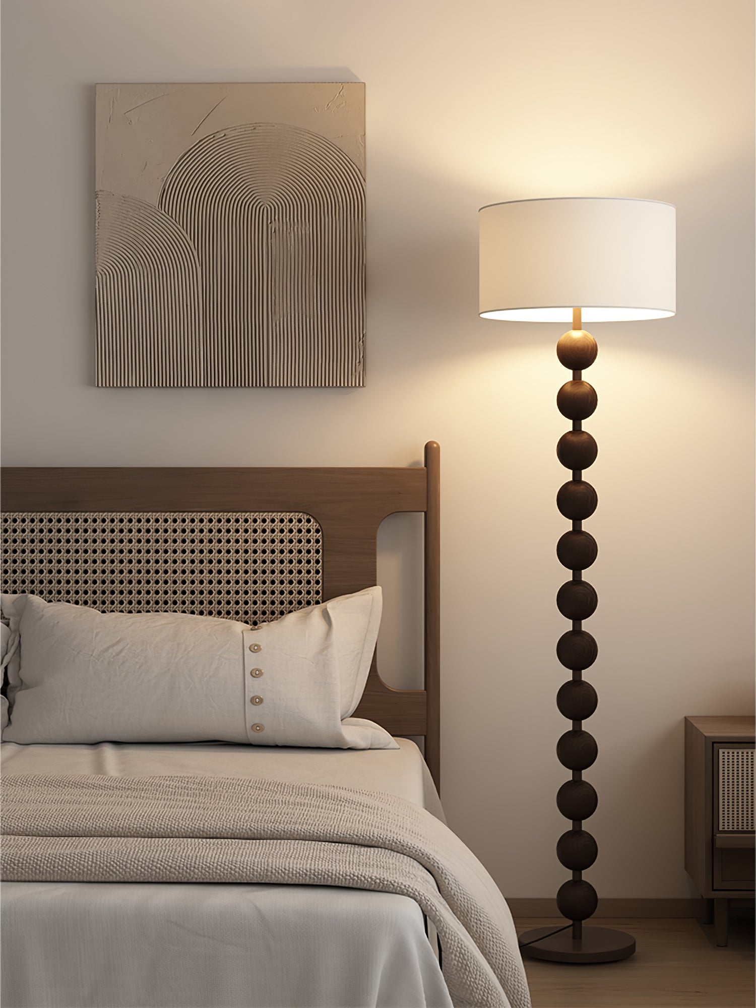 Hugo Barbell Floor Lamp - Modern Industrial Style Adjustable Standing Light for Living Room, Bedroom, or Office - Perfect for Reading, Working, and Ambient Lighting