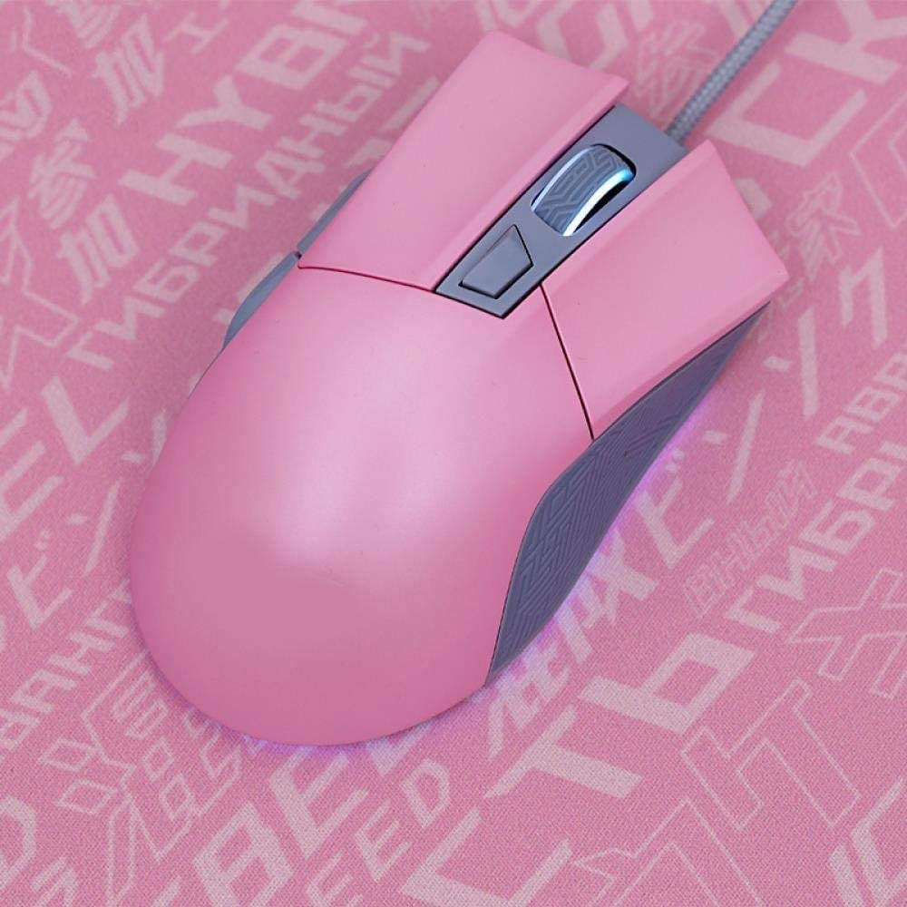 Pink Gaming Keyboard and Mouse Combo - Mechanical Keyboard with RGB Backlight, Wired Gaming Mouse, Mouse Pad - Perfect for PC Gaming, Streaming & Office Work (Color: Pink)