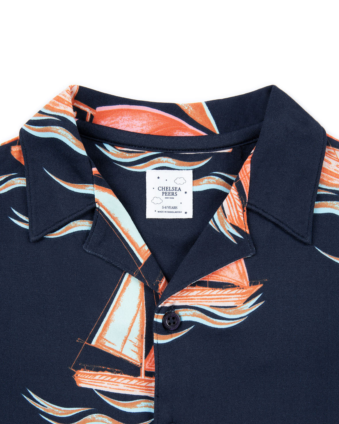 Kids Sailing Boat Print Short Sleeve Pajama Set - Soft Cotton Sleepwear for Boys & Girls - Perfect for Summer Nights & Sleepovers