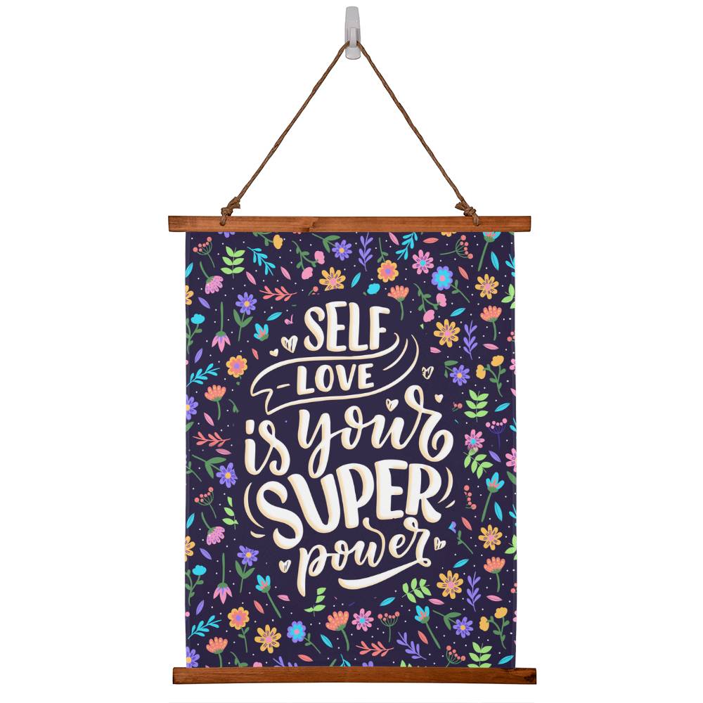 Self Love Affirmation Wall Tapestry - Inspirational Home Decor for Bedroom, Living Room & Dorm - Positive Vibes for Meditation & Yoga Spaces